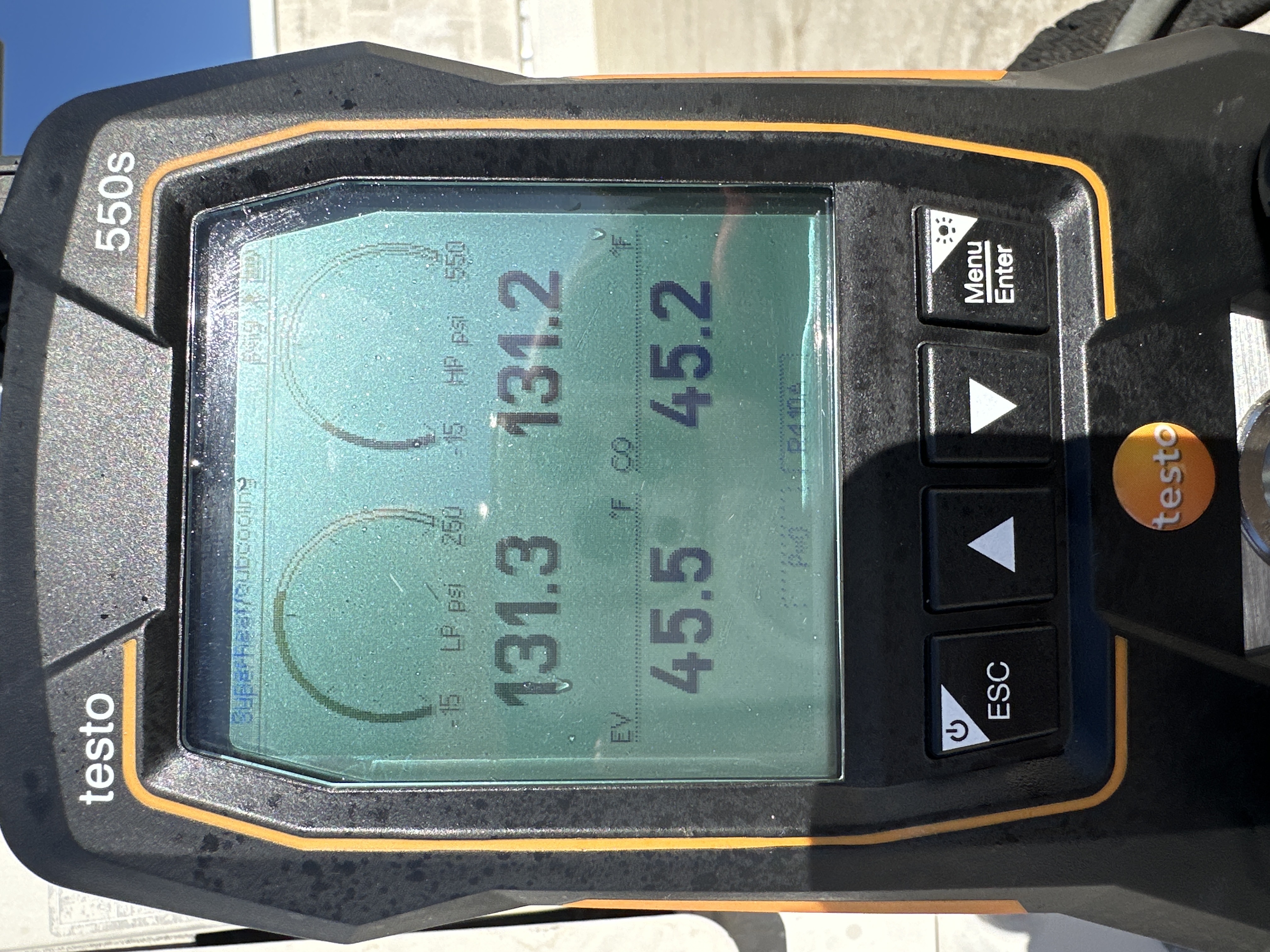 Advanced digital gauges used for system analysis.
